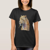 Beautiful Watercolor Leopard Portrait Tシャツ (正面)