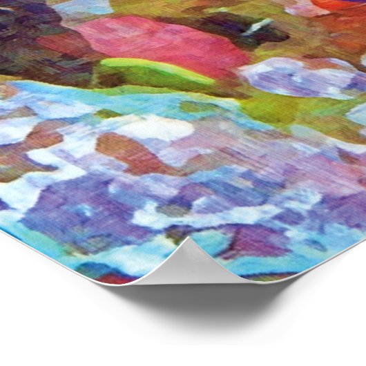 Beautiful Watercolor Mandarinfish Design  ポスター (角)