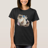 Beautiful Watercolor Ragdoll cat Portrait Tシャツ (正面)