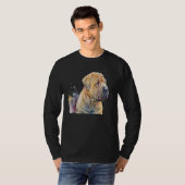 Beautiful Watercolor Shar Pei Portrait Tシャツ (正面フル)