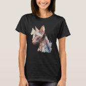 Beautiful Watercolor Sphynx cat Portrait Tシャツ (正面)