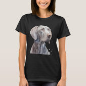 Beautiful Watercolor Weimaraner Portrait Tシャツ (正面)