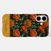 Beautiful Wedding Gift Peony Flower Name Case-Mate iPhoneケース (裏面 (横))