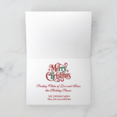 Beautiful White Draft Horses Pulling Wagon シーズンカード (内部)