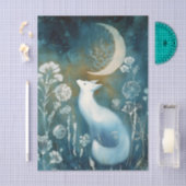 Beautiful White Fox Cyanotype Printing 薄葉紙 (クラフト)