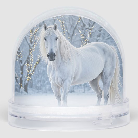 Beautiful White Horse Snow Christmas Holiday (裏面)