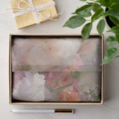 Beautiful White & Pink Peonies Watercolor Painting 薄葉紙 (ギフト)