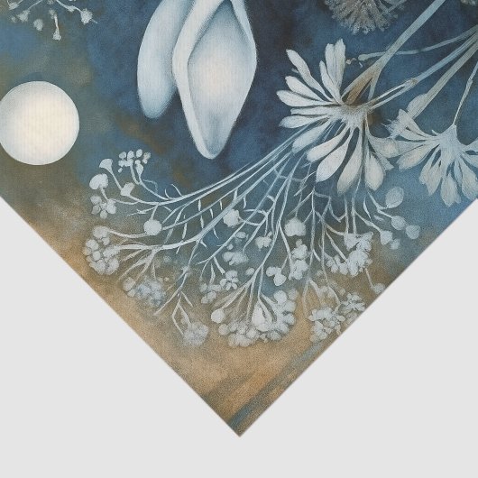 Beautiful White Rabbit Cyanotype Printing 薄葉紙 (詳細)