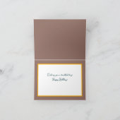 Beautiful White Rose Flower Pretty Happy Birthday カード (内部)