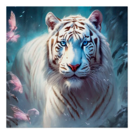 Beautiful White tiger ポスター