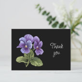Beautiful Wild Violet Flowers Thank You Card サンキューカード (スタンド正面)