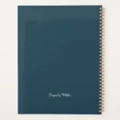 Beautiful Wildflower Garden on Dark Teal プランナー手帳 (裏面)