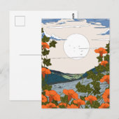 Beautiful Wildflower Meadow Landscape ポストカード (正面/裏面)