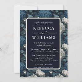 Beautiful Wildflower Peonies Flower  Fall Wedding  招待状