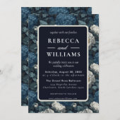 Beautiful Wildflower Peonies Flower  Fall Wedding  招待状 (正面/裏面)