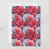 Beautiful Wildflower Peonies Flower Wedding 招待状 (裏面)