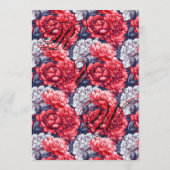 Beautiful Wildflower Peonies Flower Wedding 招待状 (裏面)