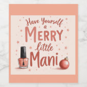 Beautiful Wine bottle labe for any manicure Lover ワインラベル (シングルラベル)