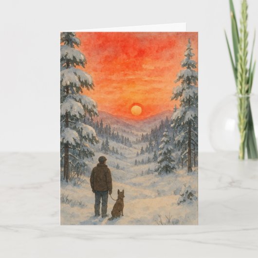 Beautiful winter landscape Xmas card カード (正面)