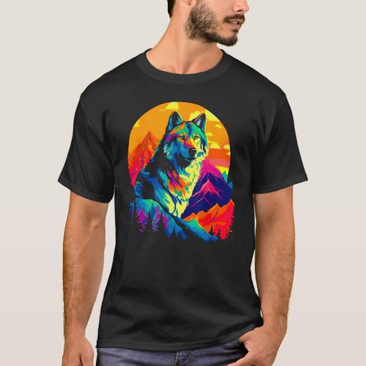 Beautiful Wolf Art Tシャツ (正面)