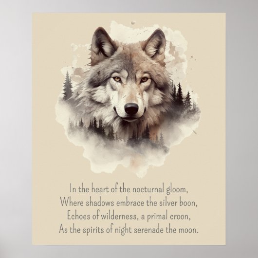 Beautiful Wolf Head and Poem II ポスター (正面)