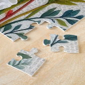 Beautiful Woman, Cat and Dandelions ジグソーパズル (側面)