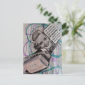 Beautiful Woman Toilet Soap Collage ポストカード (スタンド正面)