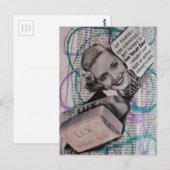 Beautiful Woman Toilet Soap Collage ポストカード (正面/裏面)