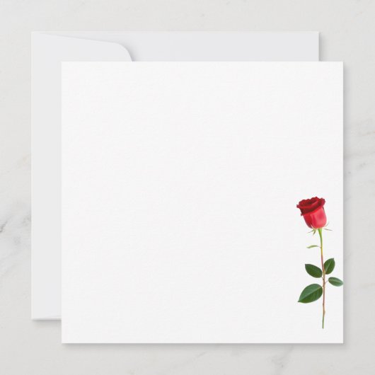 Beautiful Woman with Red Rose Blank (裏面)