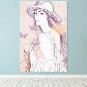 beautiful women キャンバスプリント (インサイチュ (ウッドフロア))