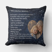 Beautiful “Wonderful Mother” Poem Cushion Gift クッション (正面)