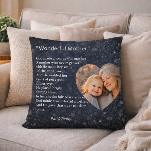 Beautiful “Wonderful Mother” Poem Cushion Gift クッション