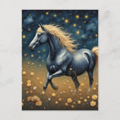 Beautiful Year of the Horse in meadow  ポストカード (正面)