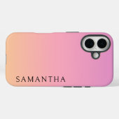 Beautiful Yellow and Pink Ombre Personalized Case-Mate iPhoneケース (裏面 (横))