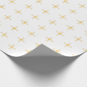 Beautiful yellow floral wrapping paper ラッピングペーパー (角)