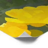 Beautiful yellow flowers ポスター (角)