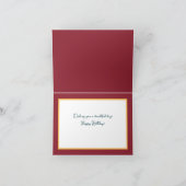 Beautiful Yellow Rose Chic Pretty Happy Birthday カード (内部)