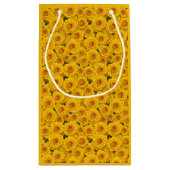 Beautiful Yellow Roses Gift Bag スモールペーパーバッグ (裏面)