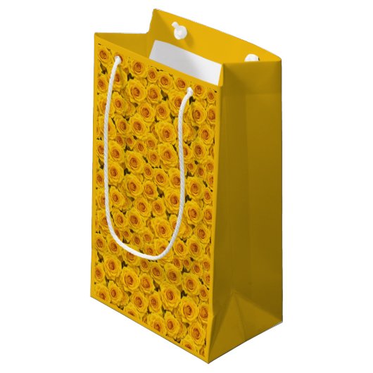 Beautiful Yellow Roses Gift Bag スモールペーパーバッグ (正面アングル)