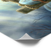 Beautiful young fairy butterfly on swing. Illust ポスター (角)