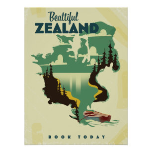 Beautiful Zealand Travelポスター ポスター