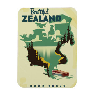 Beautiful Zealand Travelポスター マグネット