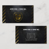 Beautifullの保証黒の金ゴールドアイコン名刺 名刺 (正面/裏面)