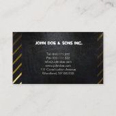 Beautifullの保証黒の金ゴールドアイコン名刺 名刺 (裏面)