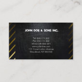 Beautifullの保証黒の金ゴールドアイコン名刺 名刺 (裏面)