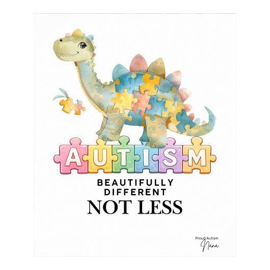Beautifully different not less | Autism poster ポスター