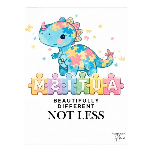 Beautifully different not less | Autism poster  ポスター