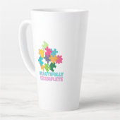 Beautifully Incomplete Colorful Puzzle Piece カフェラテマグ (左アングル)