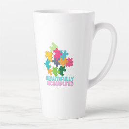 Beautifully Incomplete Colorful Puzzle Piece カフェラテマグ