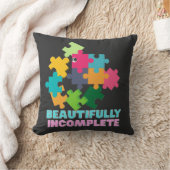Beautifully Incomplete Colorful Puzzle Piece クッション (ブランケット)